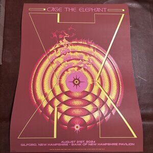 Cage The Elephant Poster Gilford August 21, 2024 (Show Edition) 15/230